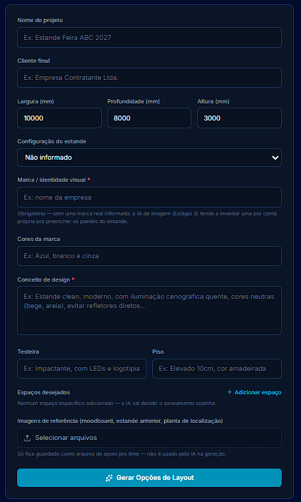 Tela Real do Briefing IA